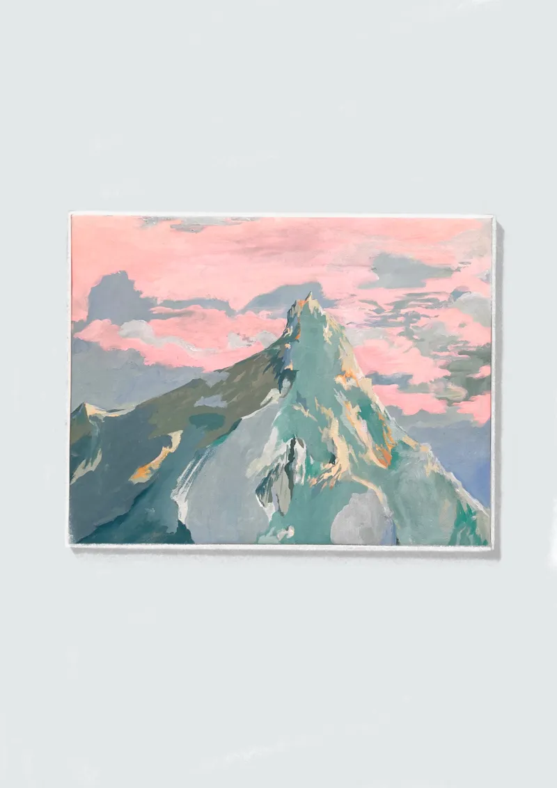 Printemps, montagne et roses